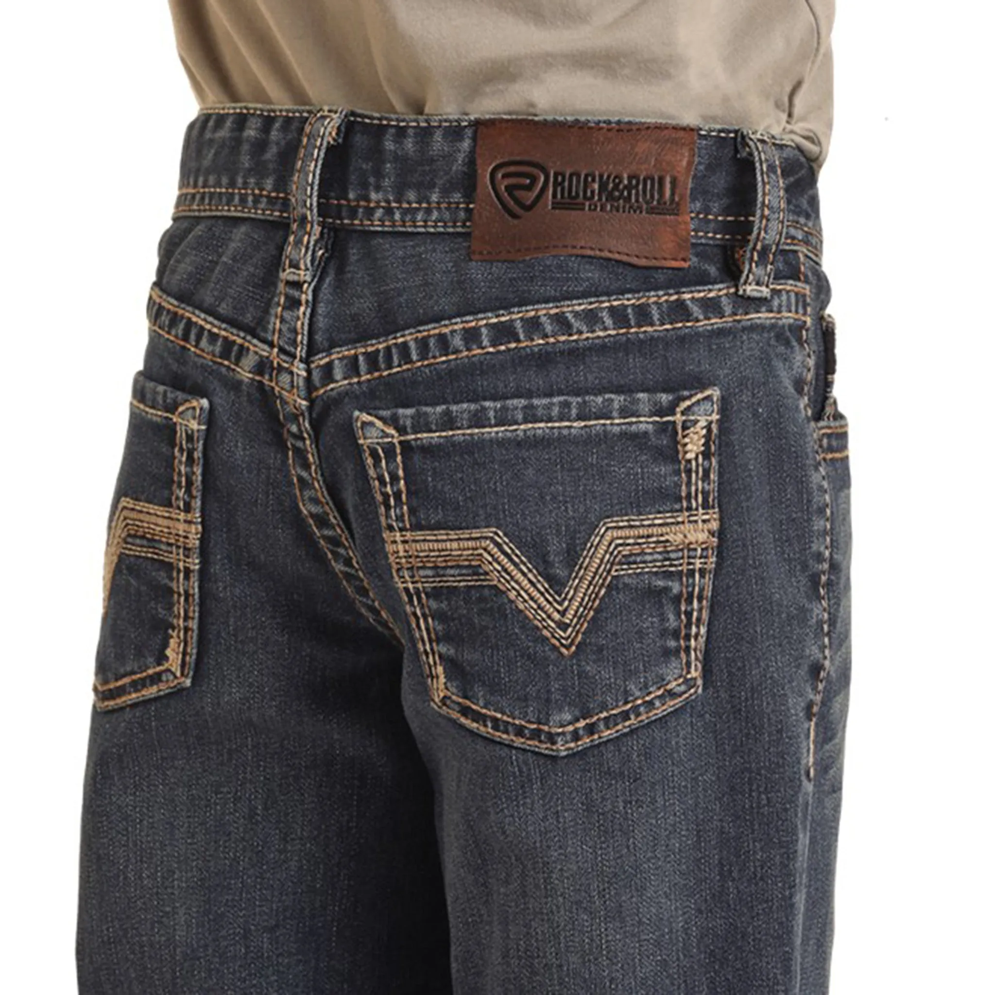 Rock & Roll Boy's Straight Revolver Dark Vintage Jean