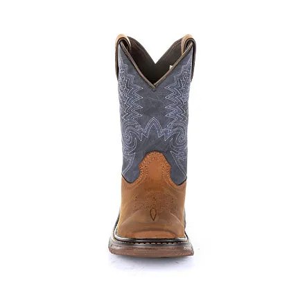 Rocky Big Kid's Brown and Blue Square Toe Boot