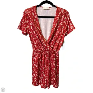 Romper By Clothes Mentor In Red & White, Size: M