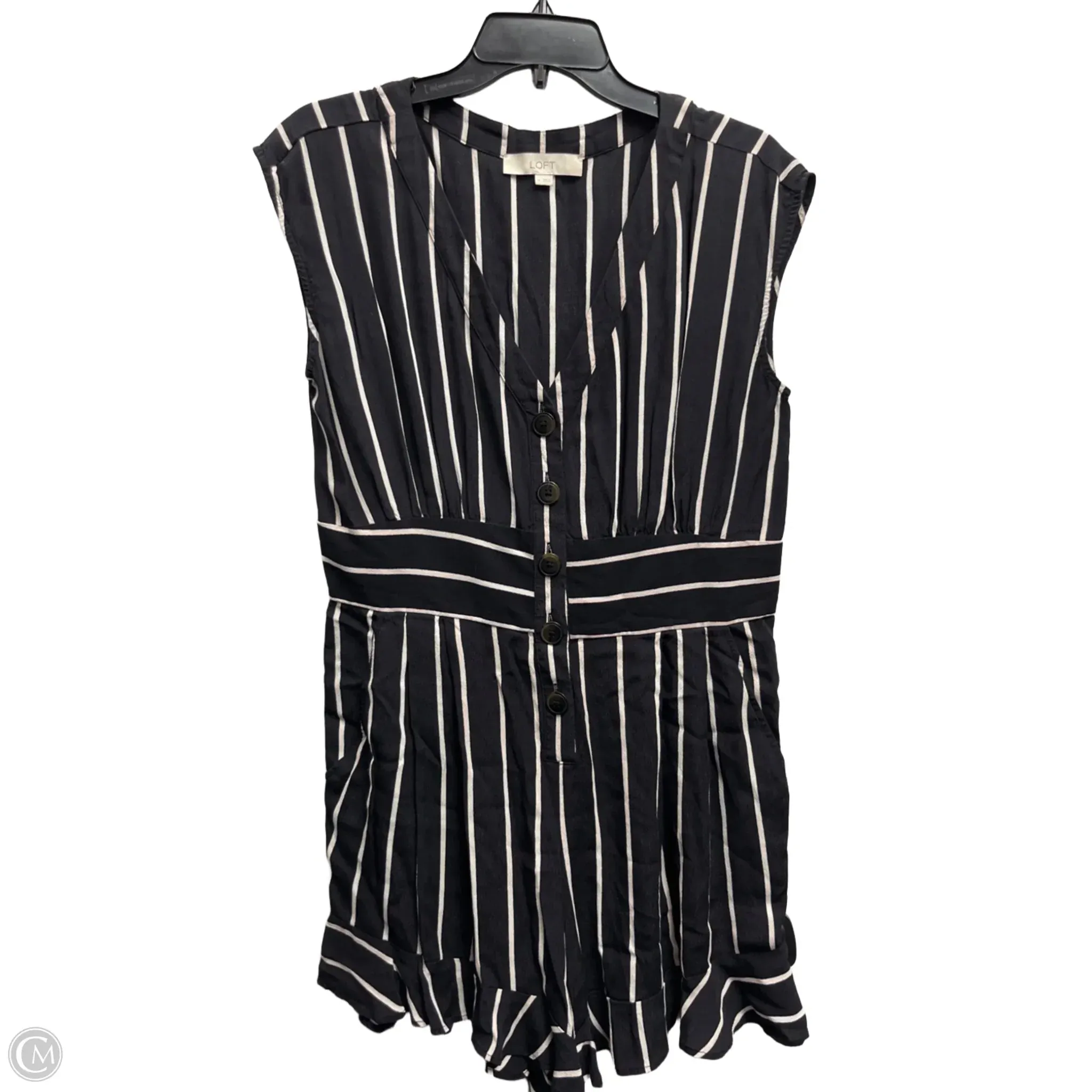 Romper By Loft In Black & White, Size: 10