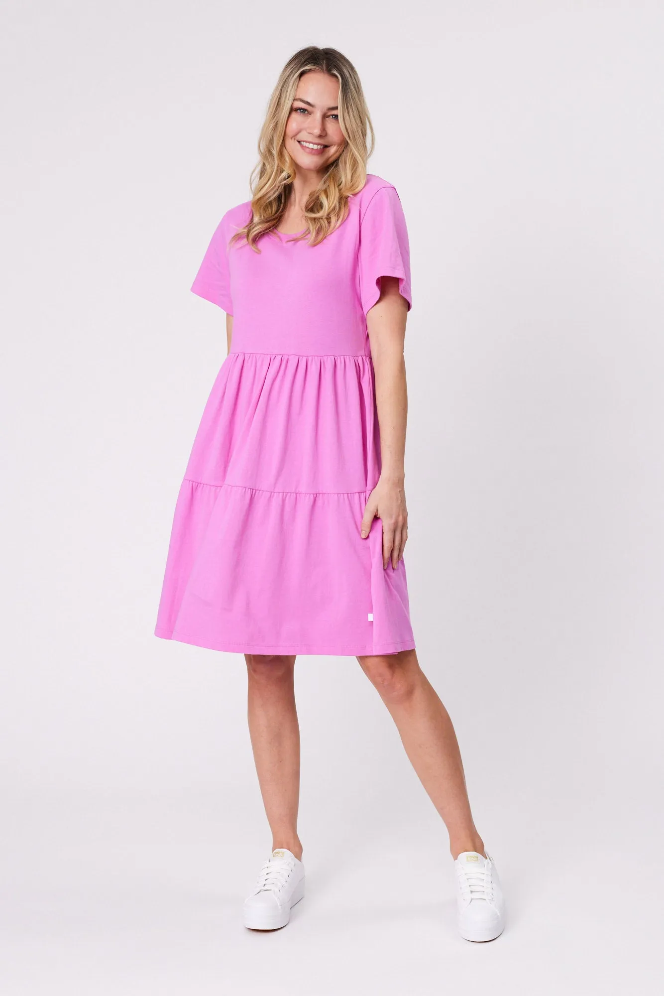 Shine On Essentials Empire Line Dress Super Pink