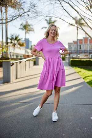 Shine On Essentials Empire Line Dress Super Pink