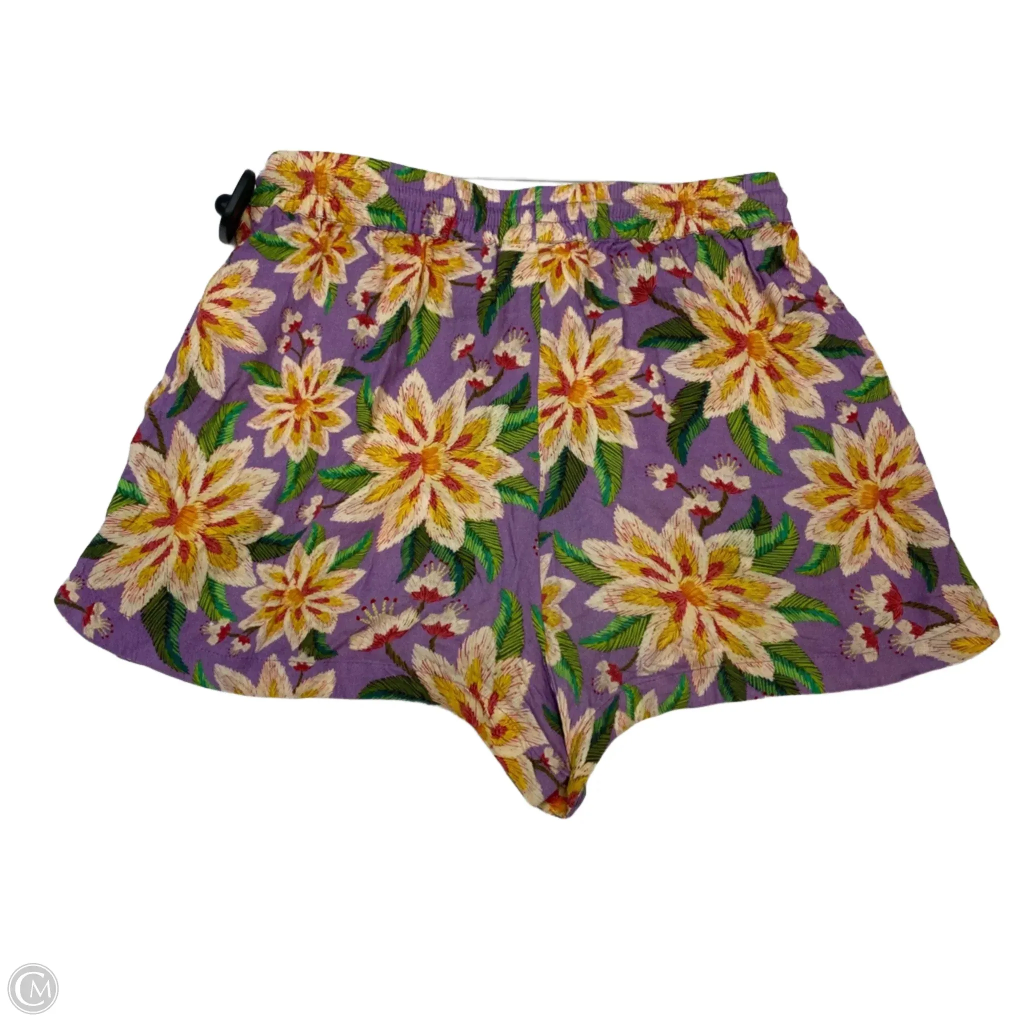 Shorts Designer By Farm Rio In Purple & Yellow, Size: Xs