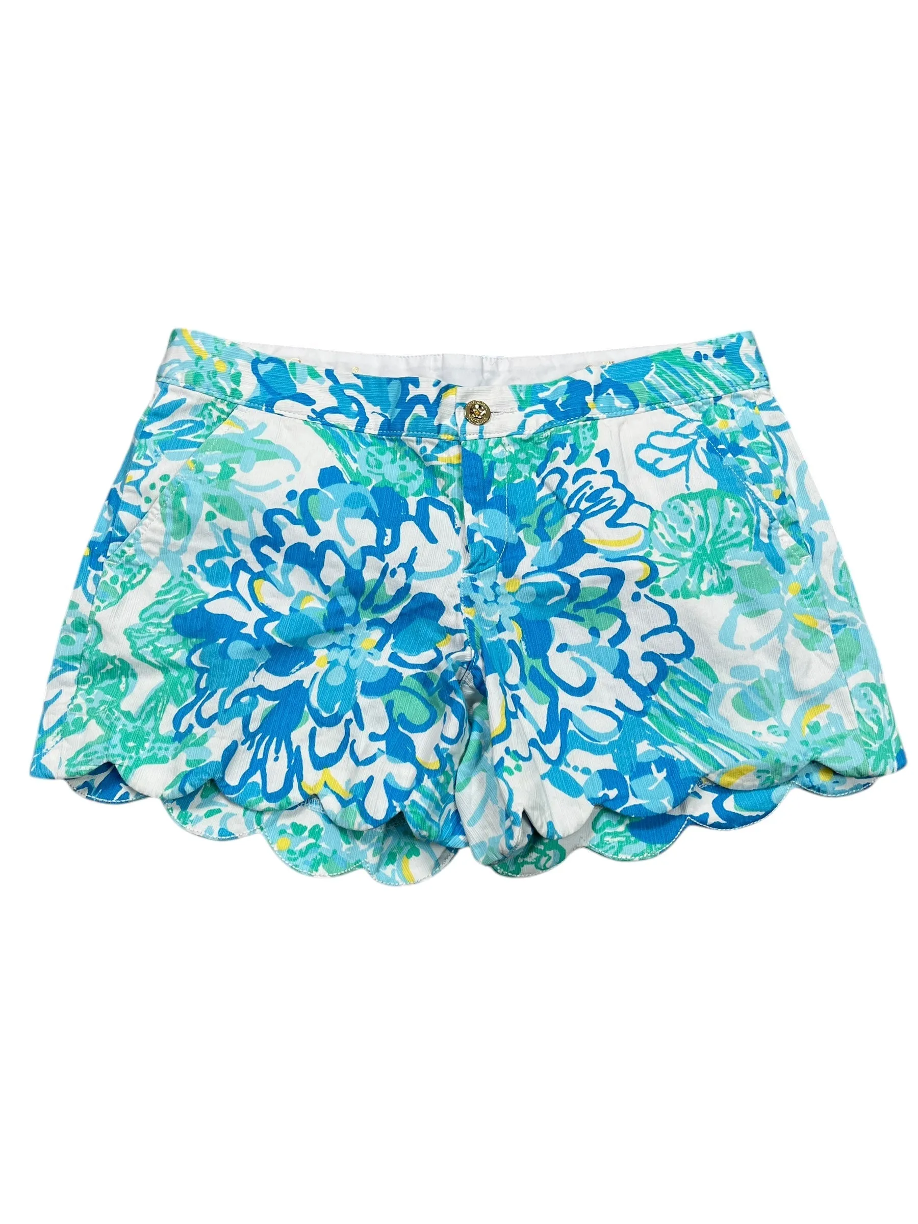 Shorts Designer By Lilly Pulitzer In Blue & White, Size:S