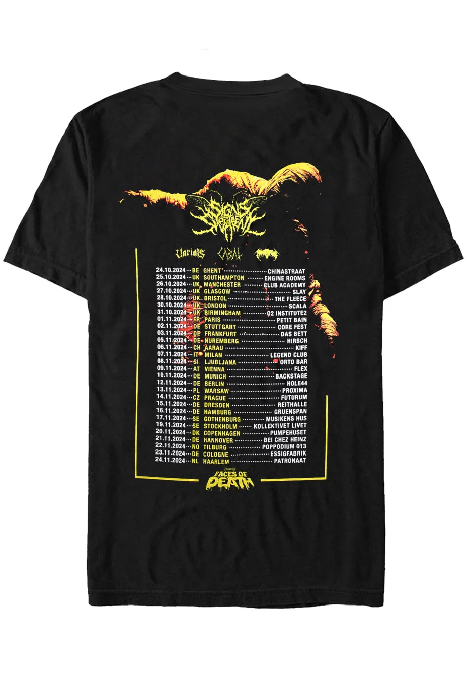 Signs Of The Swarm - Literal Faces of Death 2024 Tour - T-Shirt