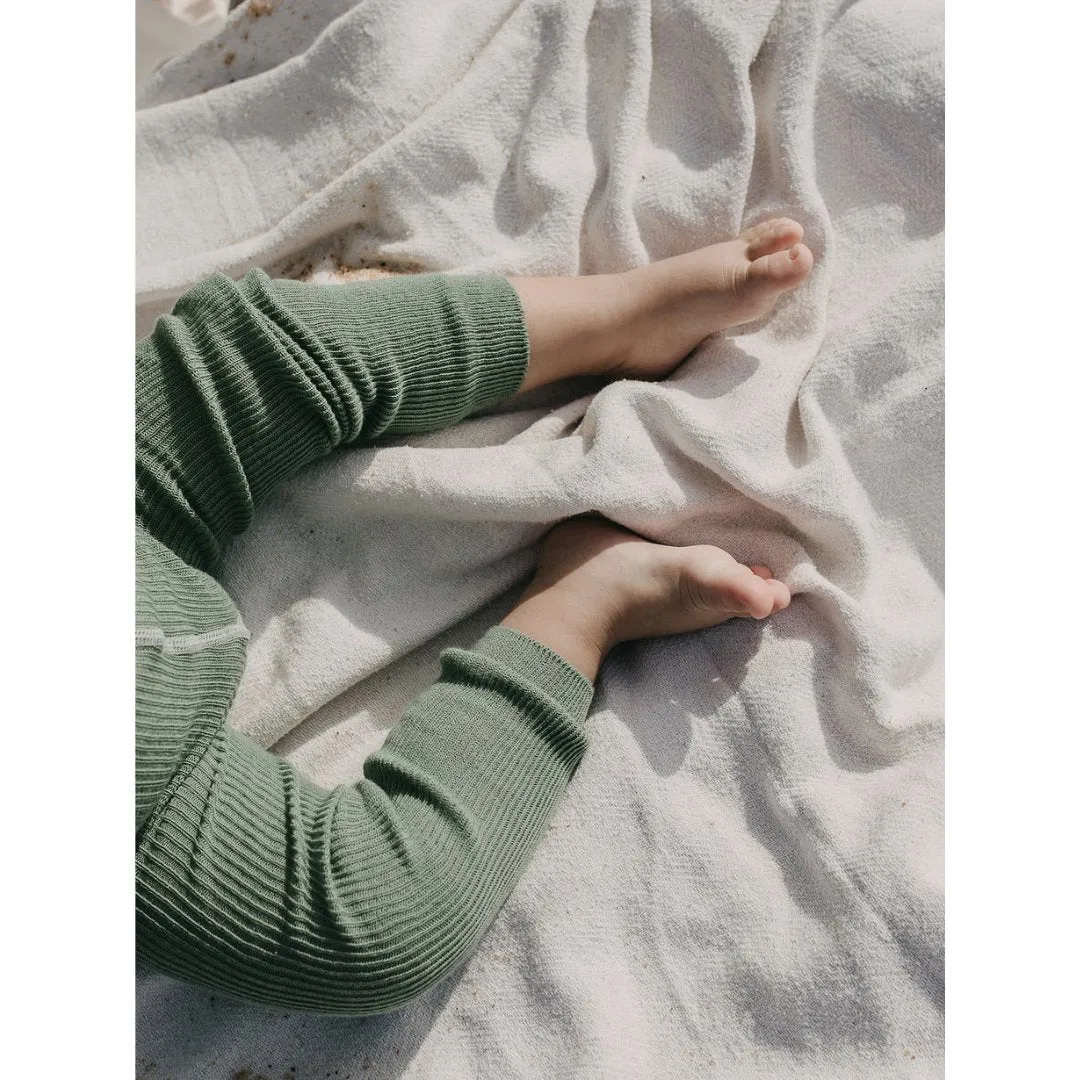 Silly Silas: Footless Tights - Matcha Oat Latte