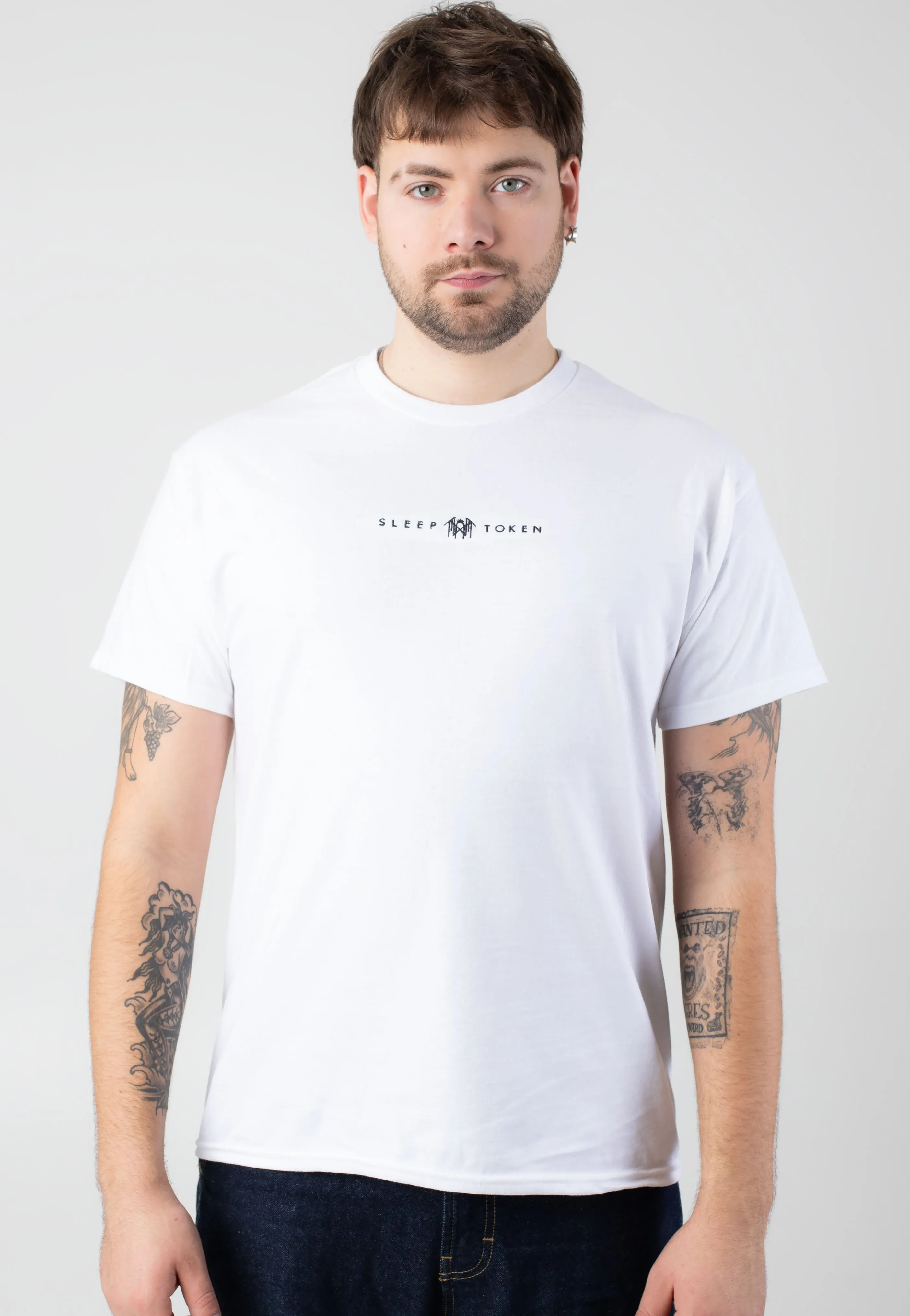 Sleep Token - Small Logo Embroidered White - T-Shirt