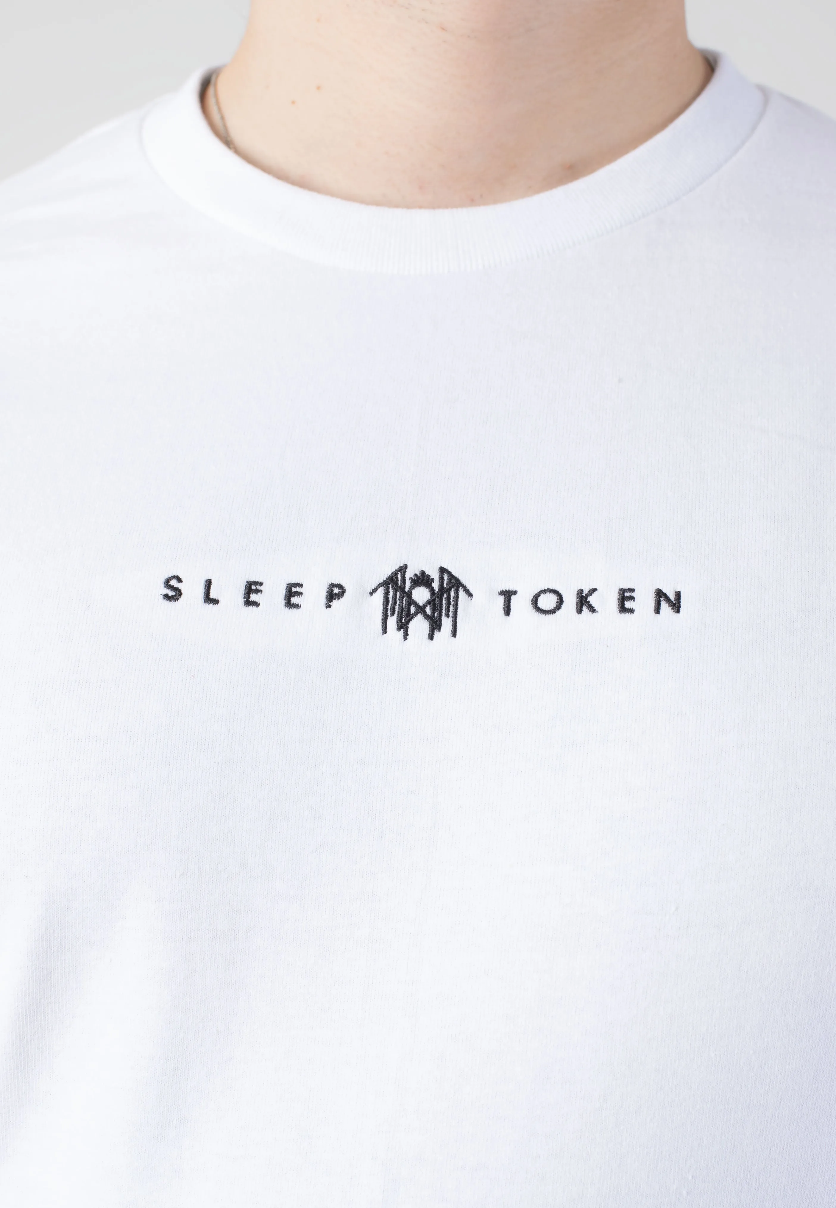 Sleep Token - Small Logo Embroidered White - T-Shirt