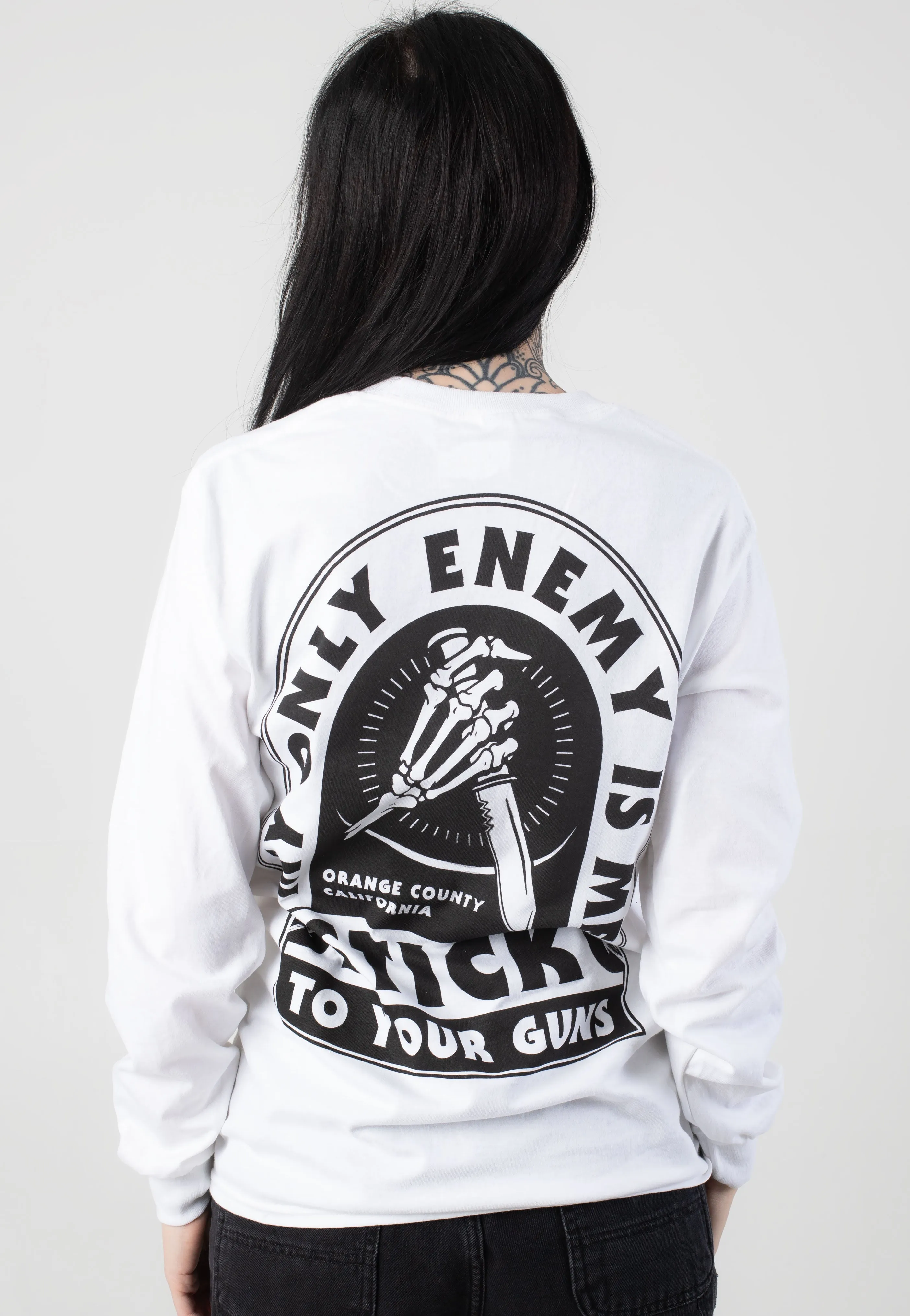 Stick To Your Guns - Enemy White - Longsleeve