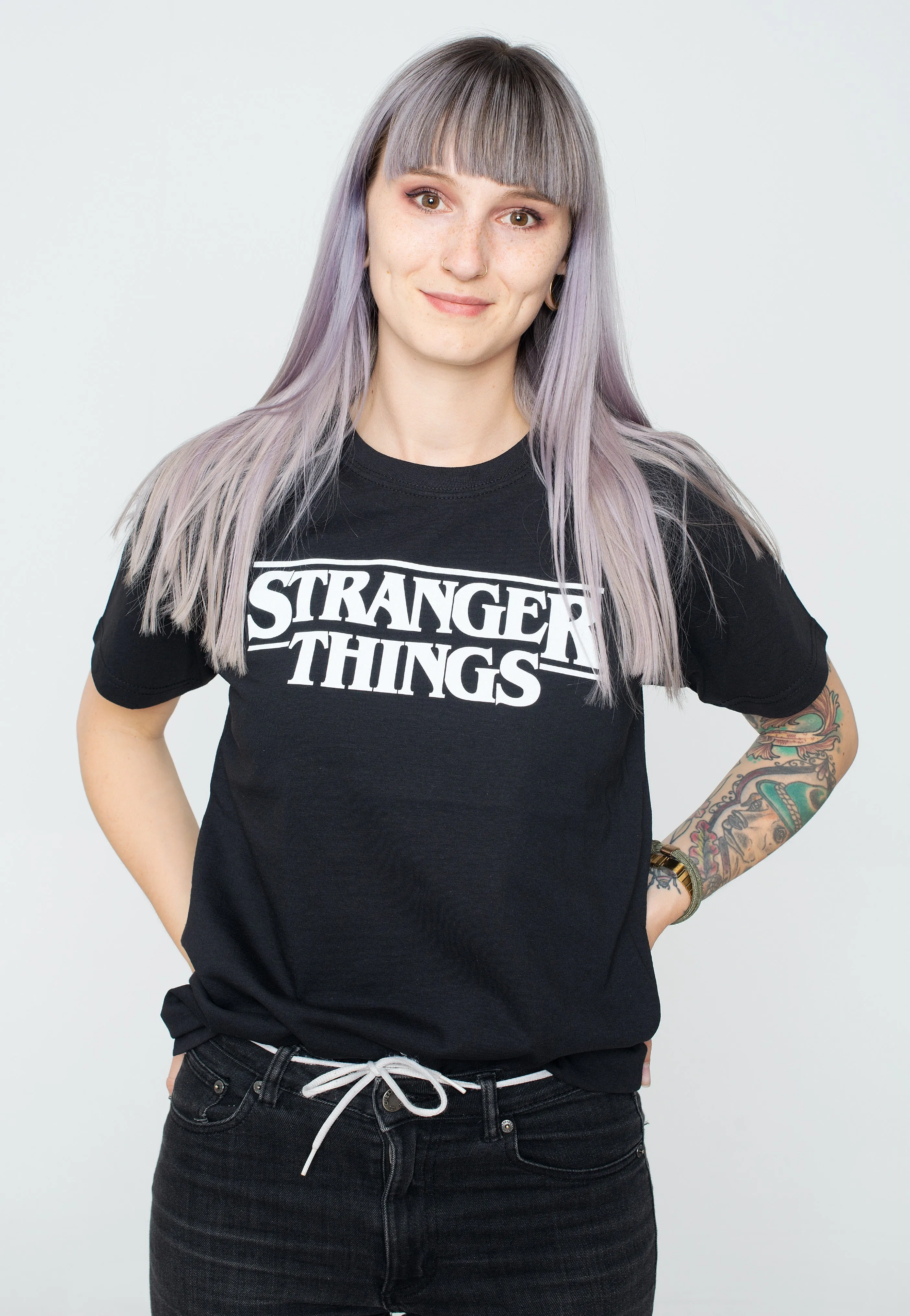 Stranger Things - White Logo - T-Shirt