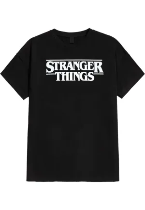 Stranger Things - White Logo - T-Shirt