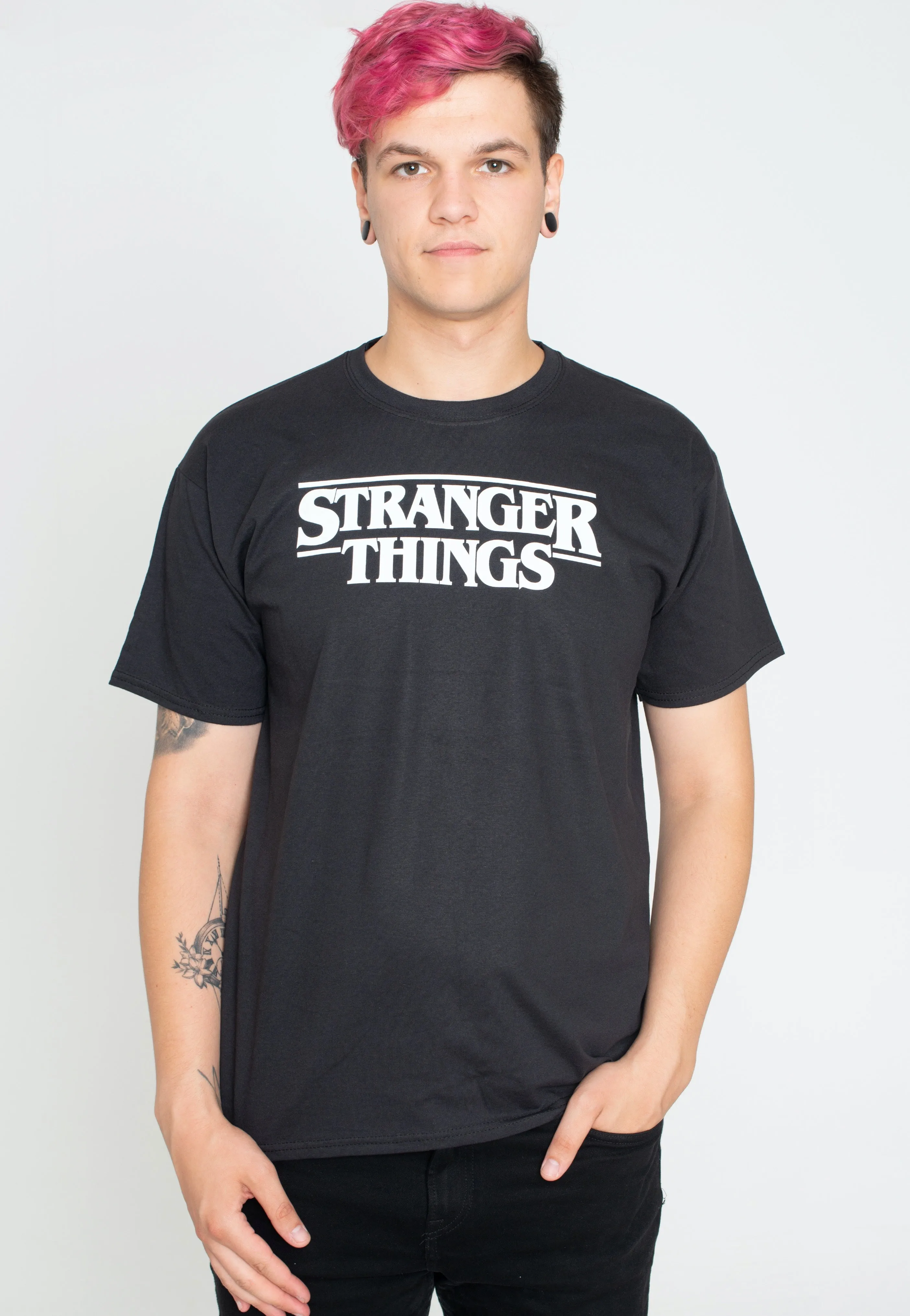 Stranger Things - White Logo - T-Shirt