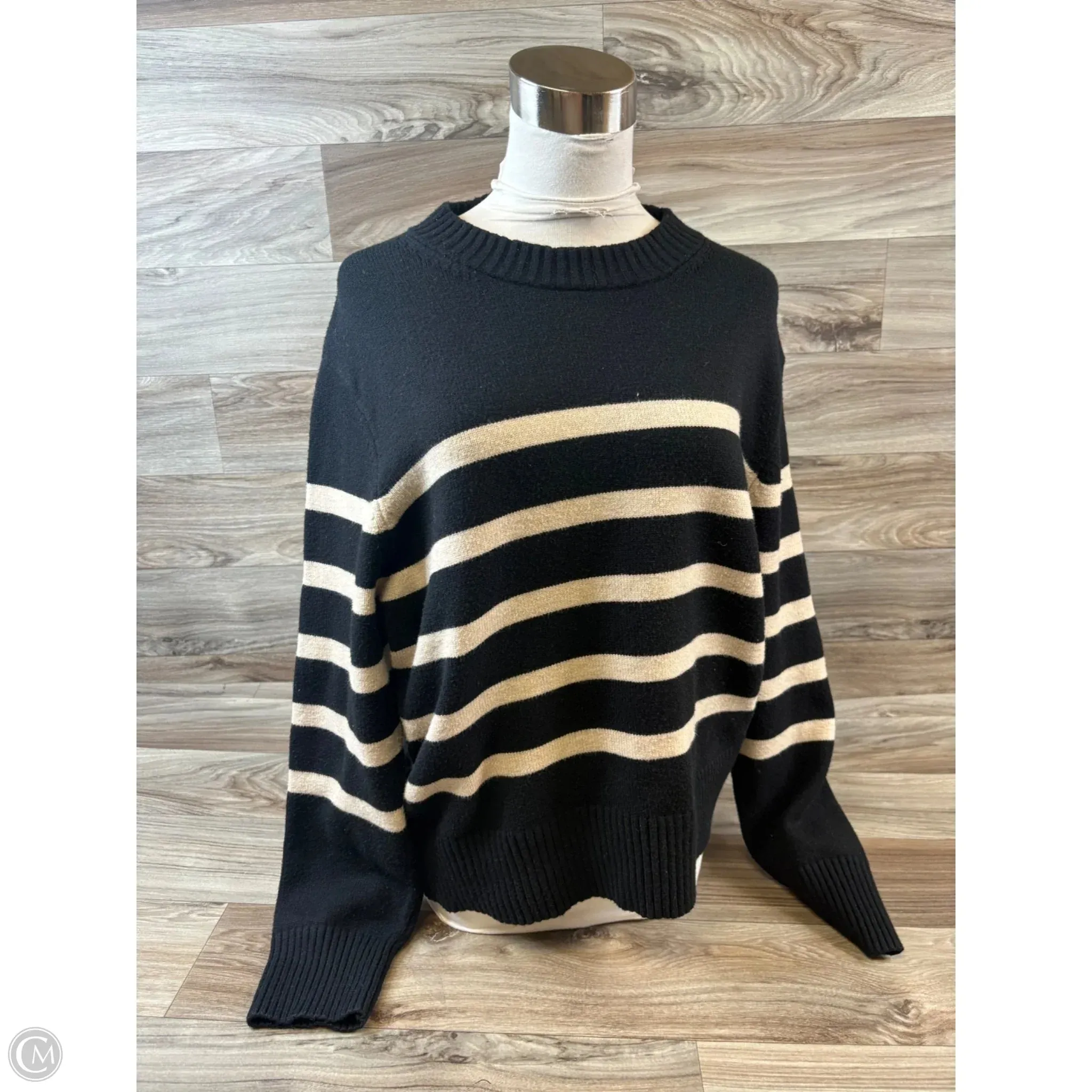 Sweater By A New Day In Striped Pattern, Size: L