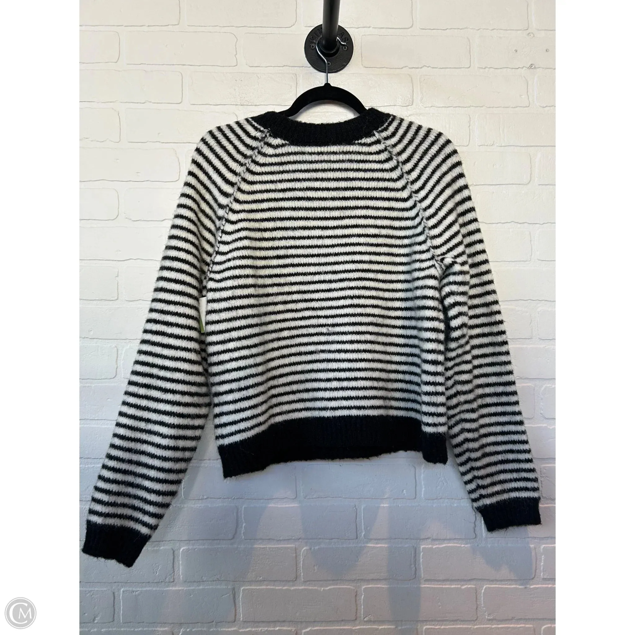 Sweater By American Eagle In Black & White, Size: M