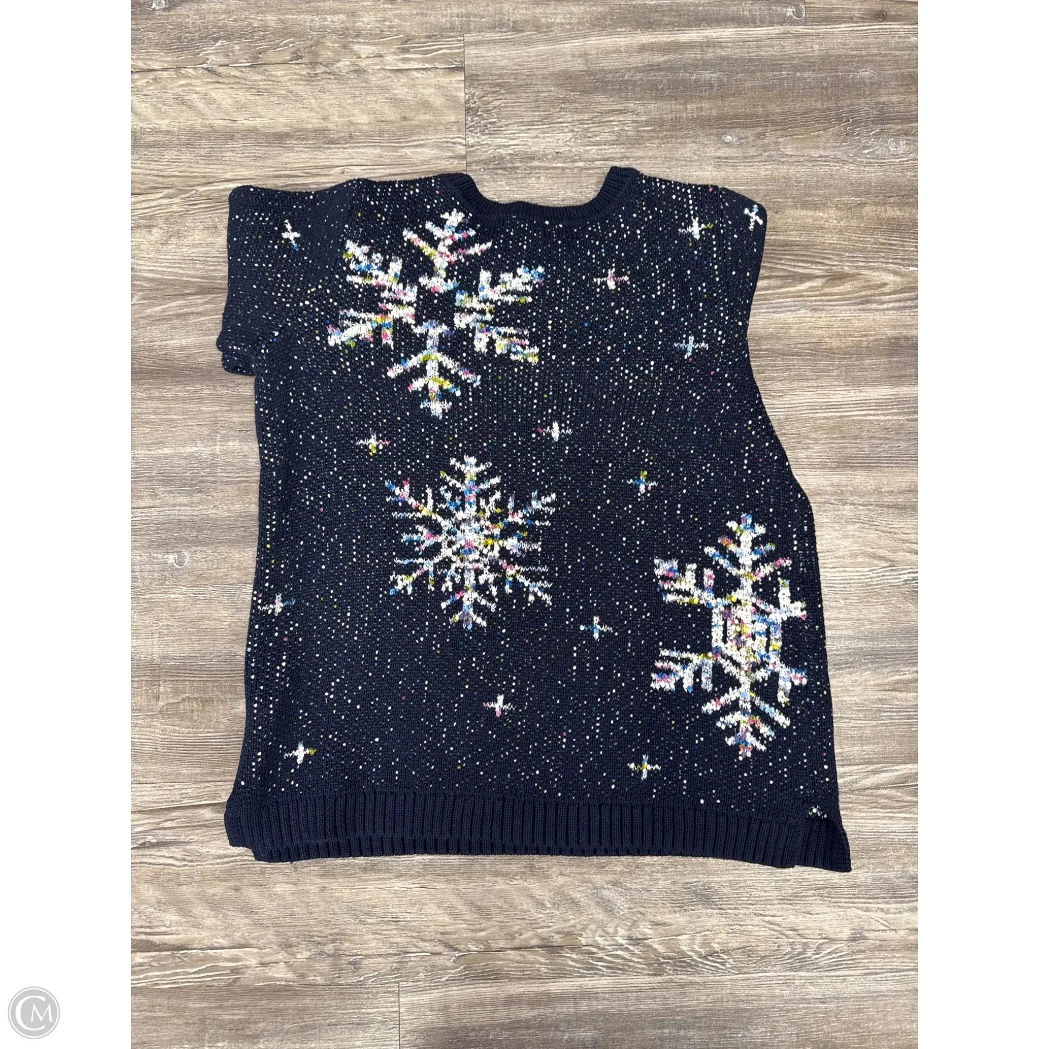 Sweater By J. Jill In Blue & Cream, Size: Mp