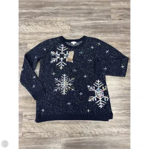 Sweater By J. Jill In Blue & Cream, Size: Mp