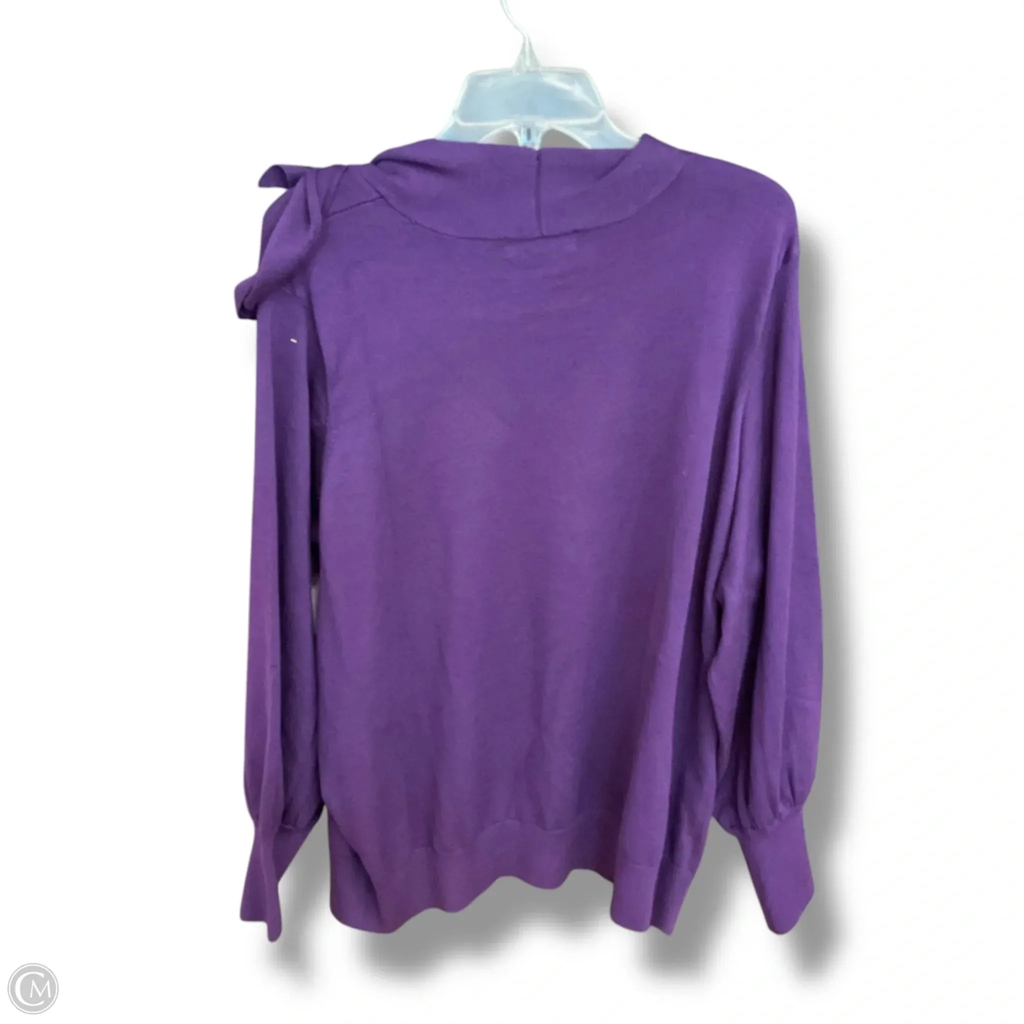 Sweater By Liz Claiborne In Purple, Size: 2x