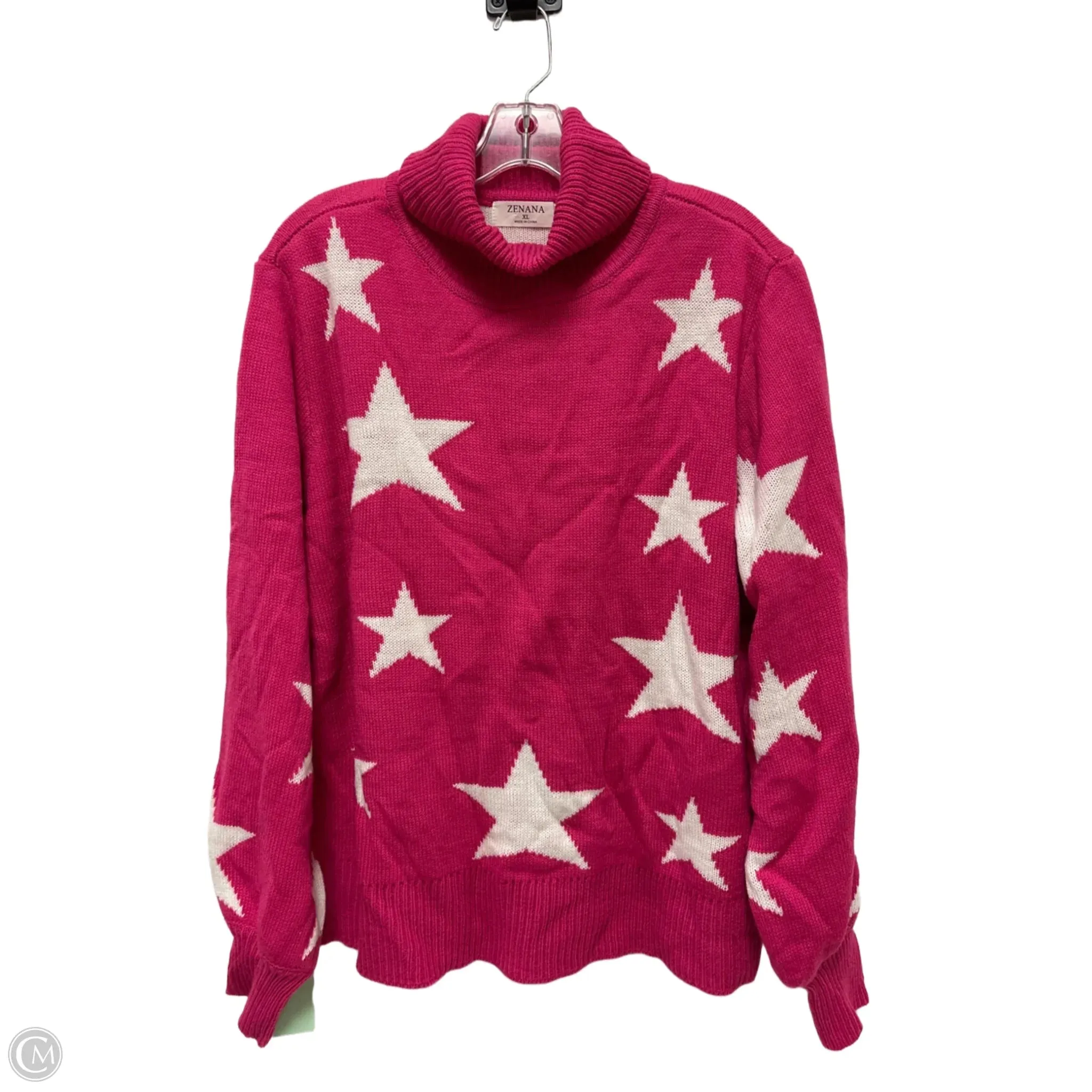 Sweater By Zenana Outfitters In Pink, Size: Xl