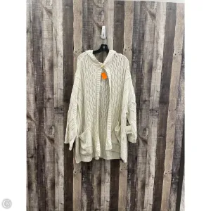 Sweater Cardigan By Ana In Cream, Size: 3x