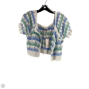 Sweater Cardigan By Clothes Mentor In Blue & Green, Size: M