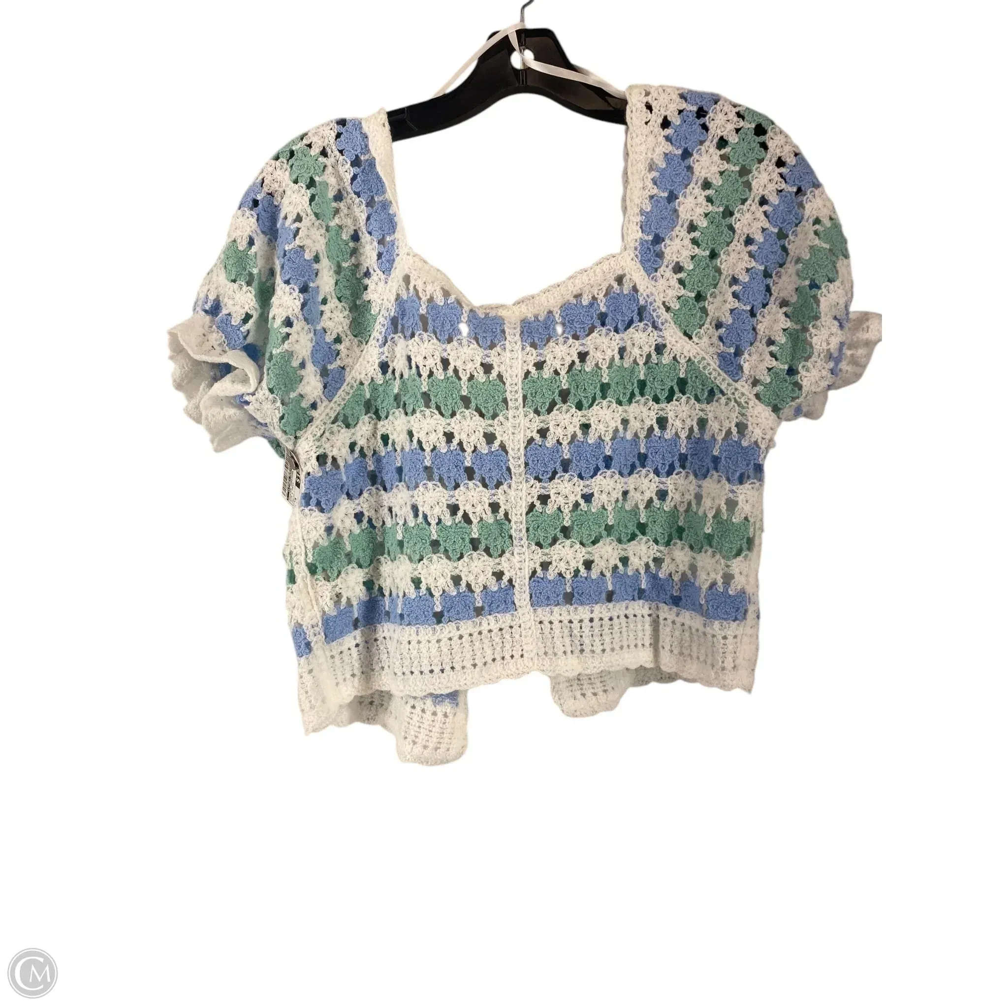 Sweater Cardigan By Clothes Mentor In Blue & Green, Size: M