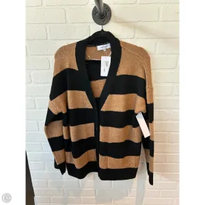 Sweater Cardigan By John   Jenn In Black & Tan, Size: M