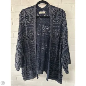 Sweater Cardigan By Lucky Brand In Blue, Size: L