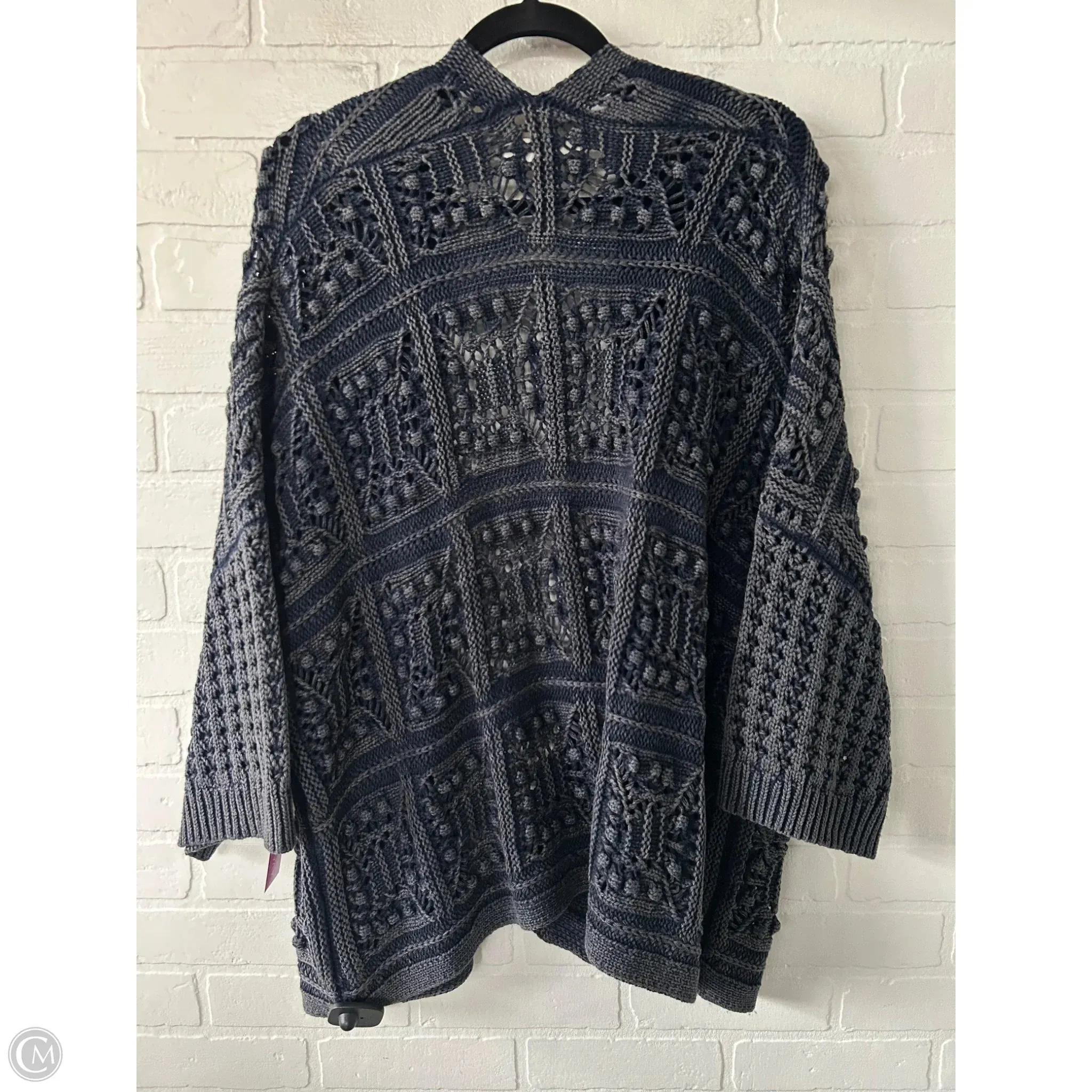 Sweater Cardigan By Lucky Brand In Blue, Size: L