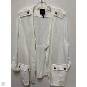 Sweater Cardigan By Nic   Zoe In White, Size: 2x