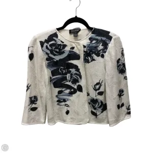 Sweater Cardigan Luxury Designer By St. John In Cream, Size: M