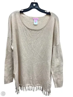 Sweater Designer By Lilly Pulitzer In Beige, Size: Xl