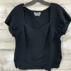 Sweater Short Sleeve By Anthropologie In Black, Size: Xl