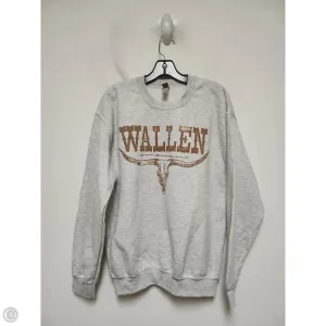 Sweatshirt Crewneck By Gildan In Grey, Size: M