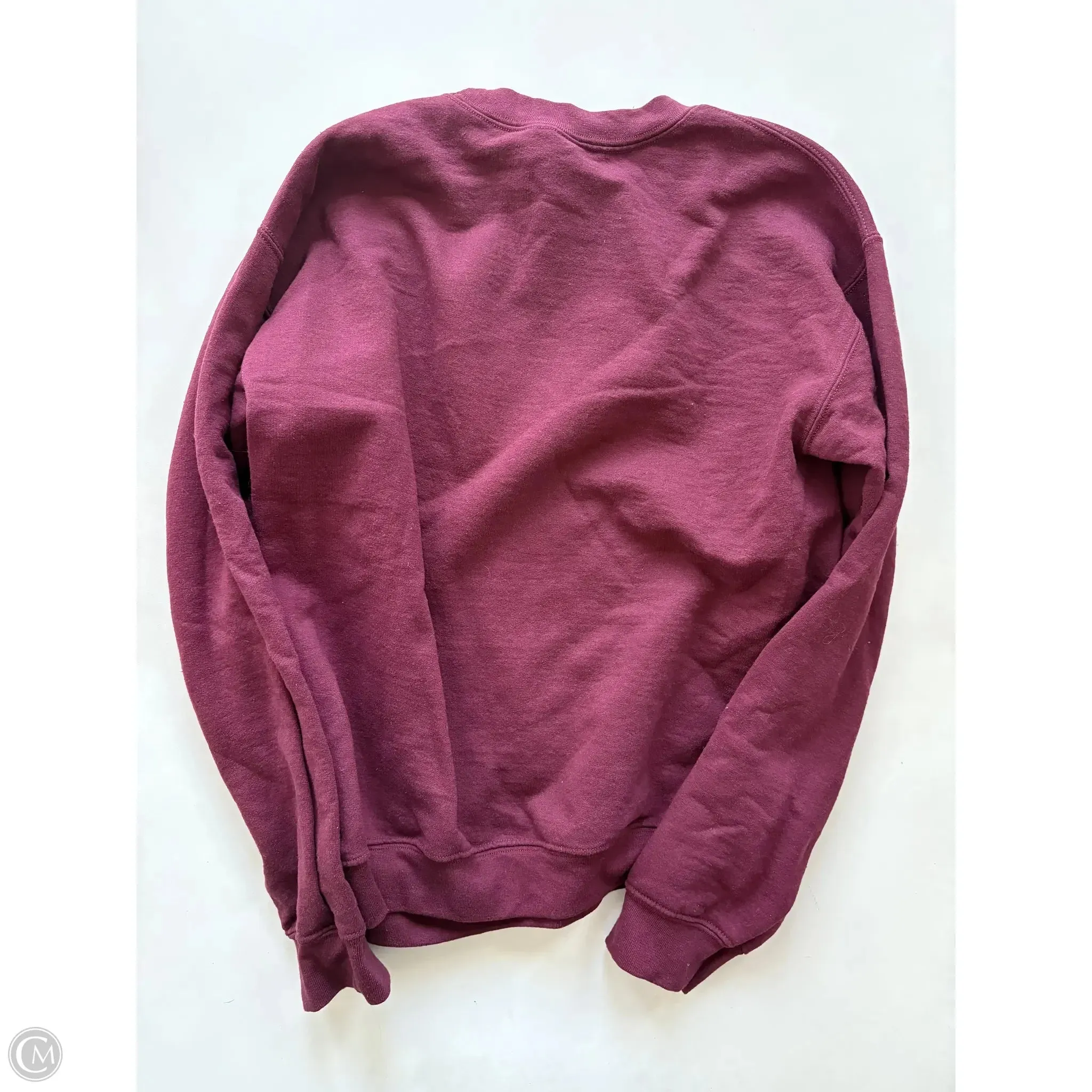 Sweatshirt Crewneck By Gildan In Maroon, Size: S