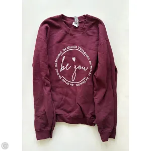 Sweatshirt Crewneck By Gildan In Maroon, Size: S