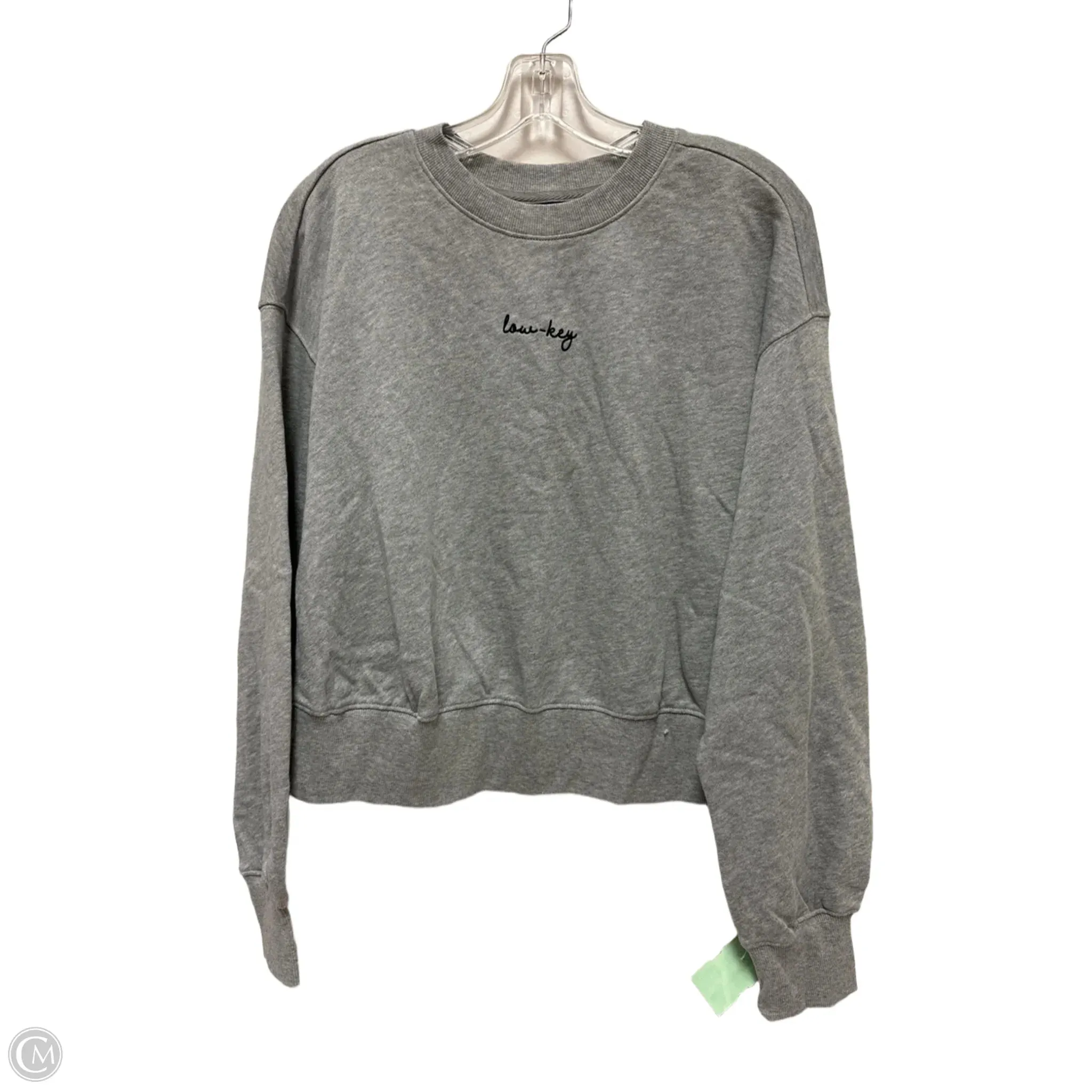 Sweatshirt Crewneck By Old Navy In Grey, Size: S