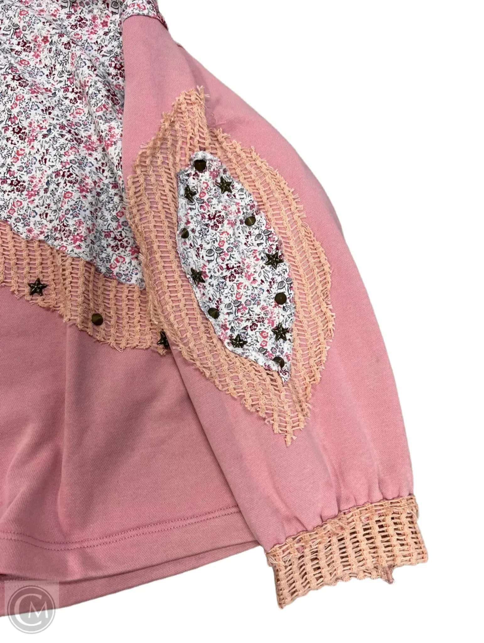 Sweatshirt Crewneck By Pol In Pink, Size: L