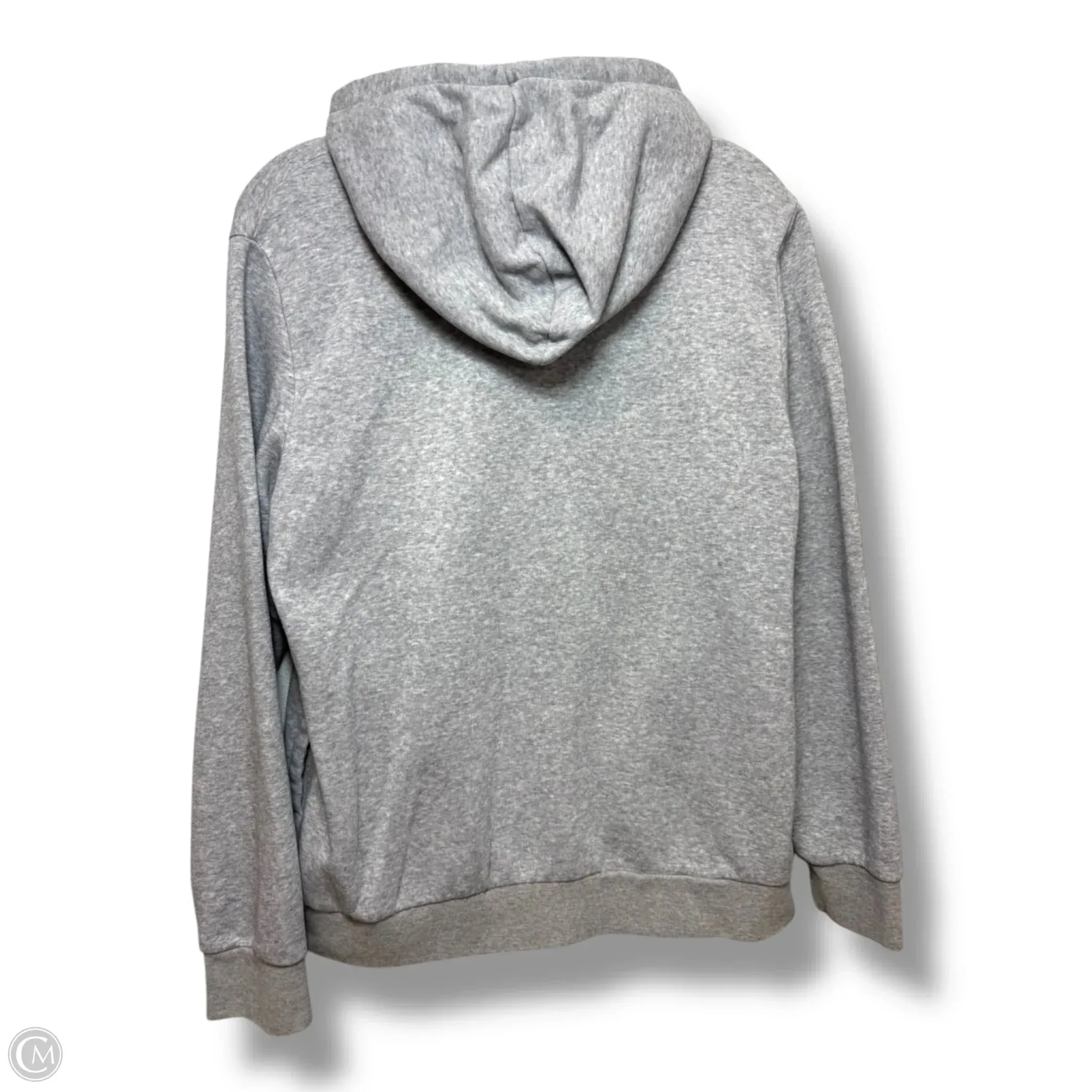 Sweatshirt Hoodie By Adidas In Grey, Size: L