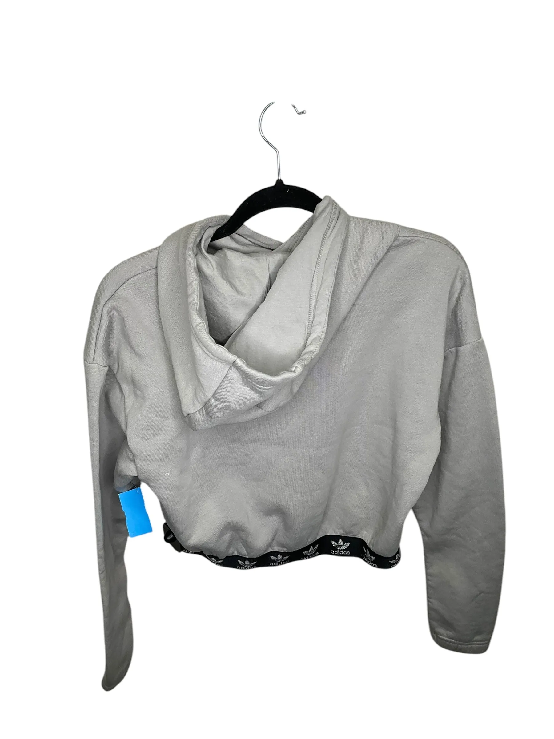 Sweatshirt Hoodie By Adidas In Grey, Size: M