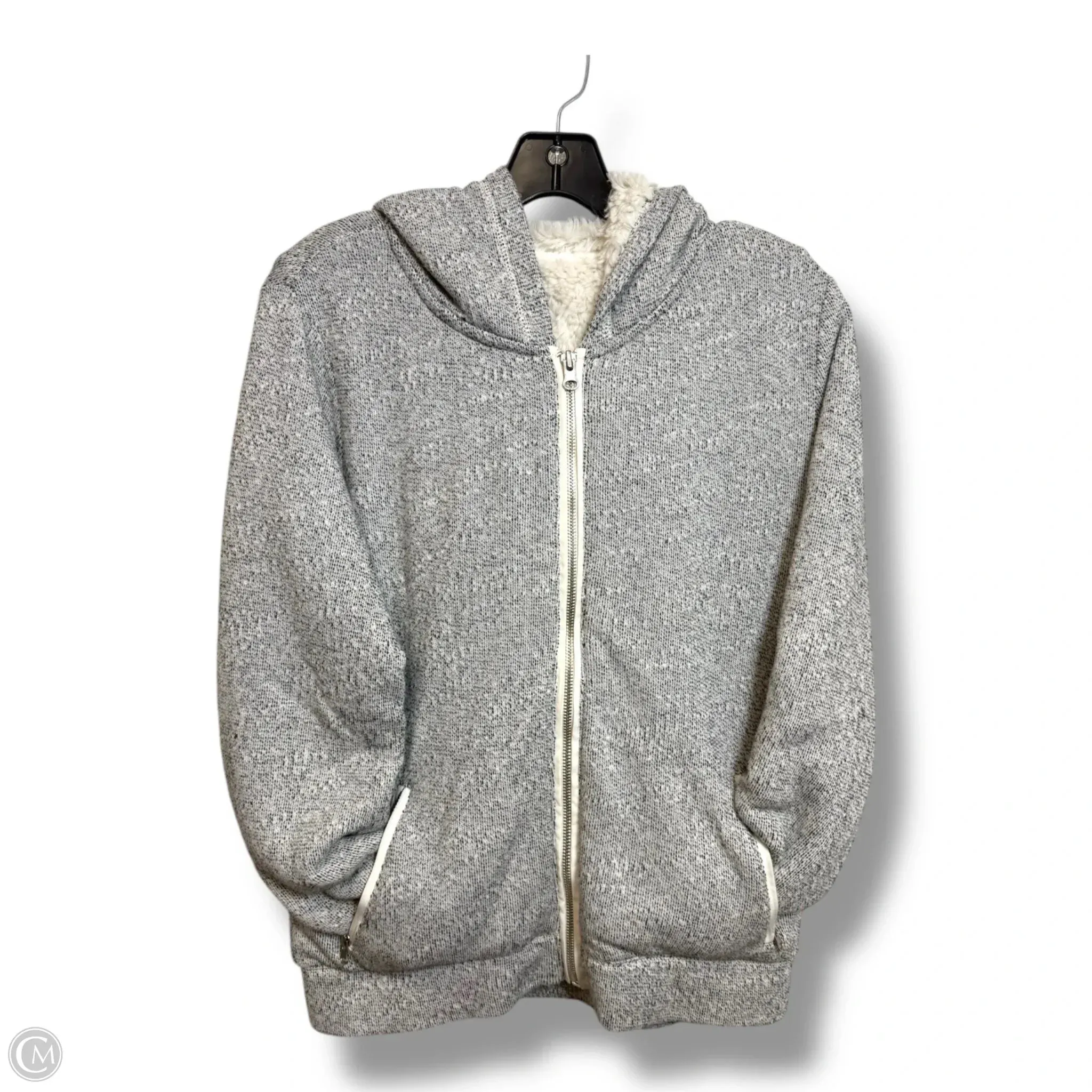 Sweatshirt Hoodie By Aerie In Grey, Size: M