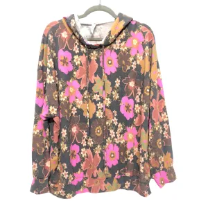 Sweatshirt Hoodie By Clothes Mentor In Floral Print, Size:L