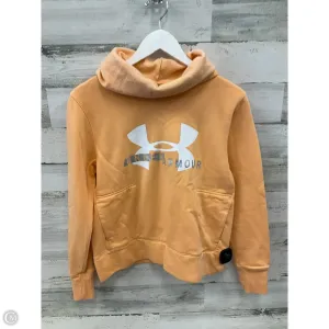 Sweatshirt Hoodie By Under Armour In Orange, Size: S