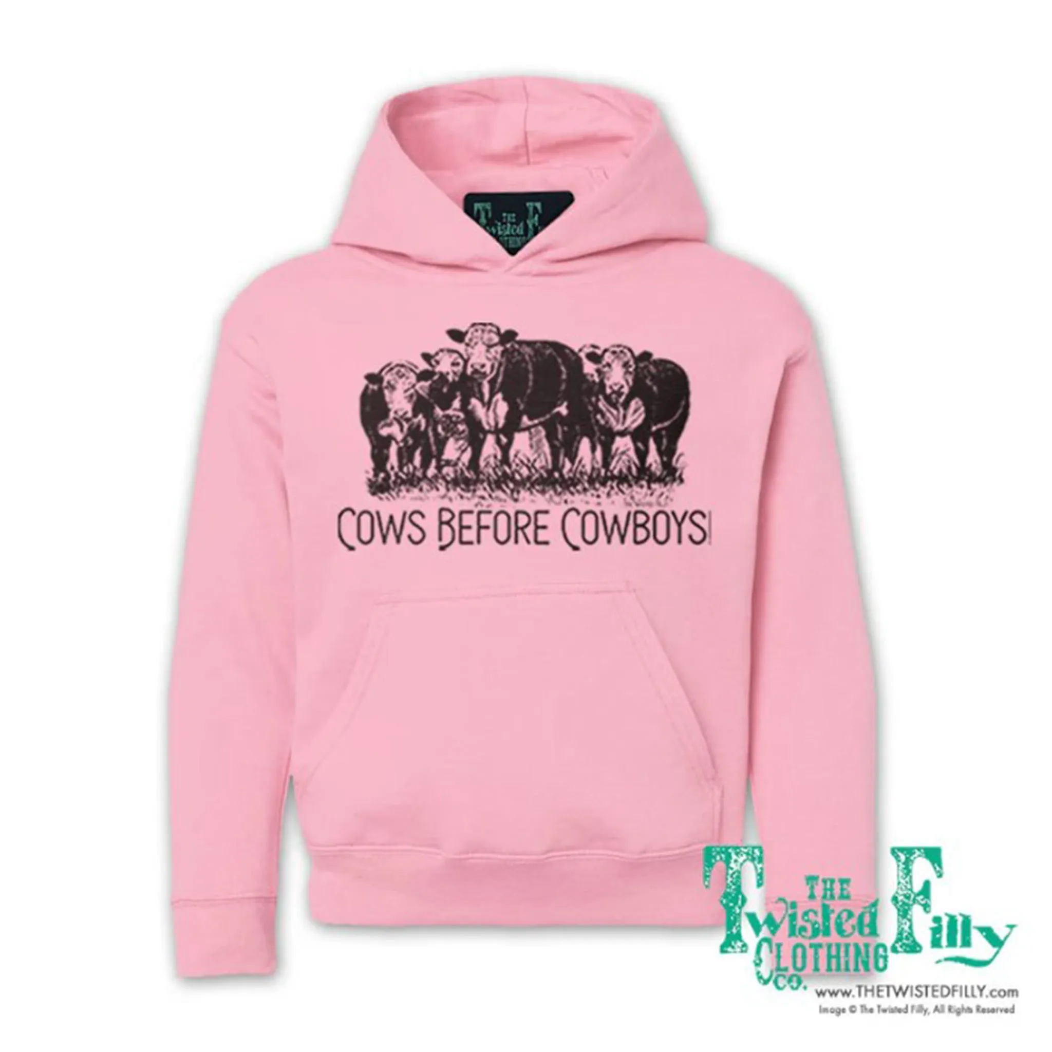 The Twisted Filly Cows Before Cowboys Hoodie