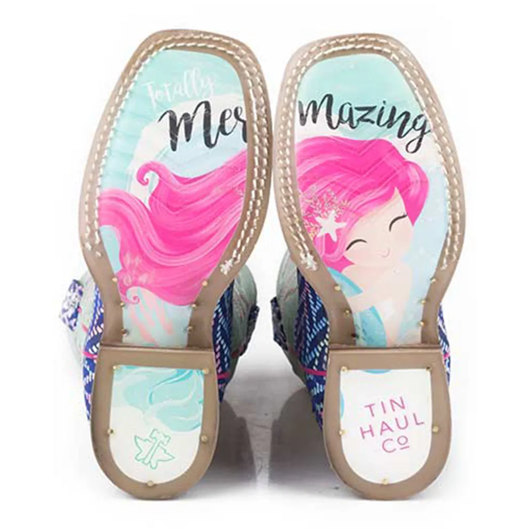 Tin Haul Girl's Mermazing Sea Princess Square Toe Boot