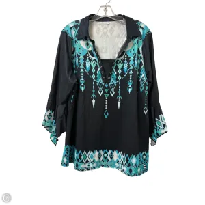 Top Long Sleeve By Clothes Mentor In Navy, Size: 1x