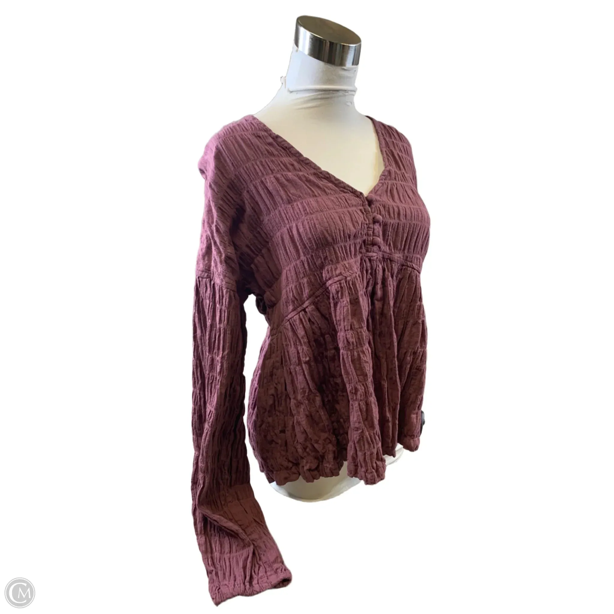 Top Long Sleeve By Clothes Mentor In Purple, Size: M