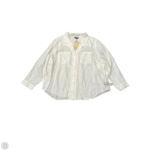 Top Long Sleeve By Not Your Daughters Jeans In White, Size: 2x