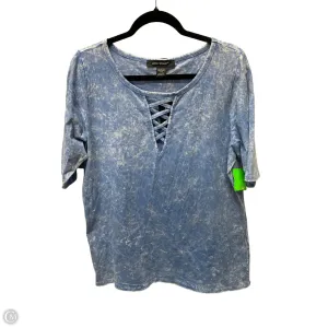 Top Short Sleeve By Ashley Stewart In Blue, Size: 2x