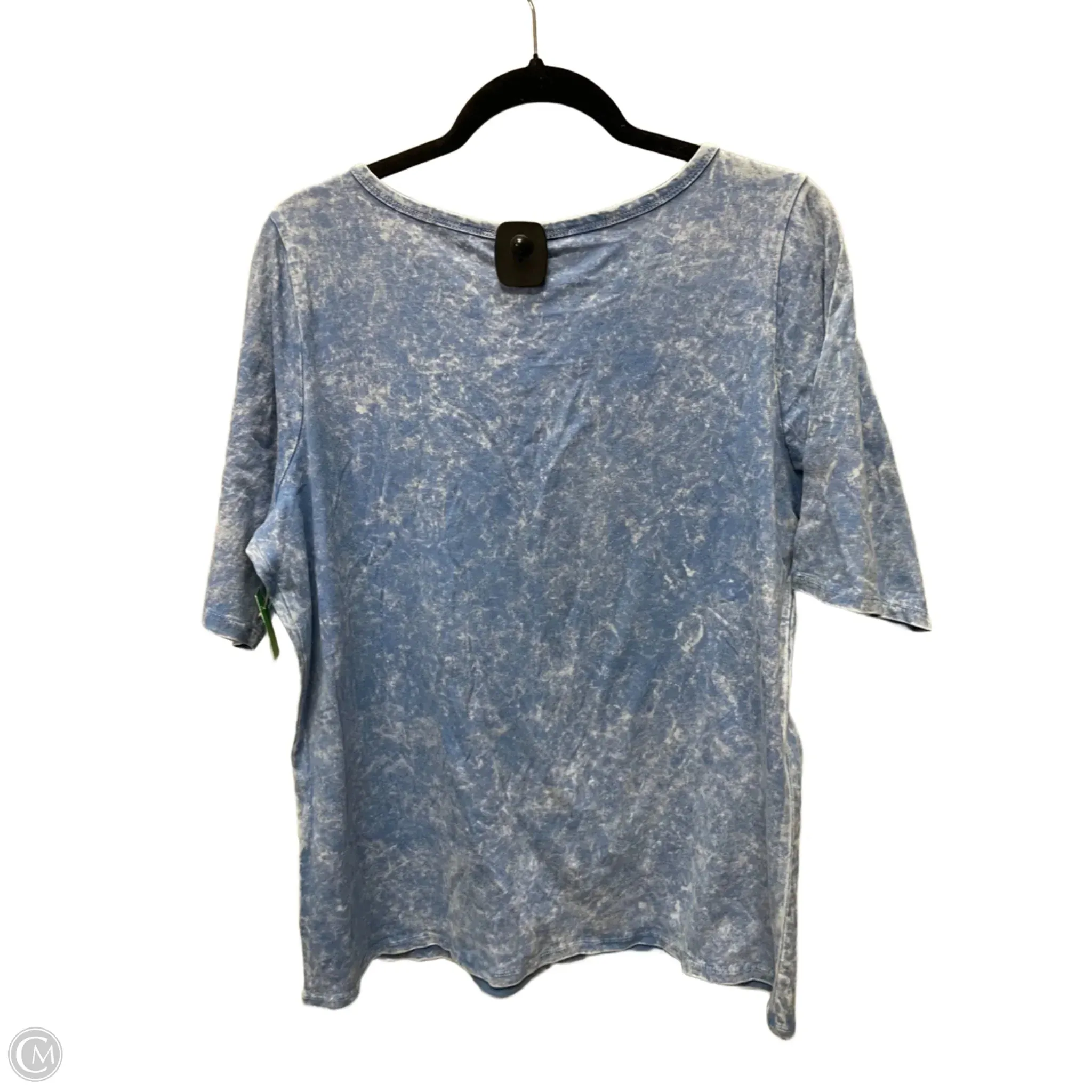 Top Short Sleeve By Ashley Stewart In Blue, Size: 2x