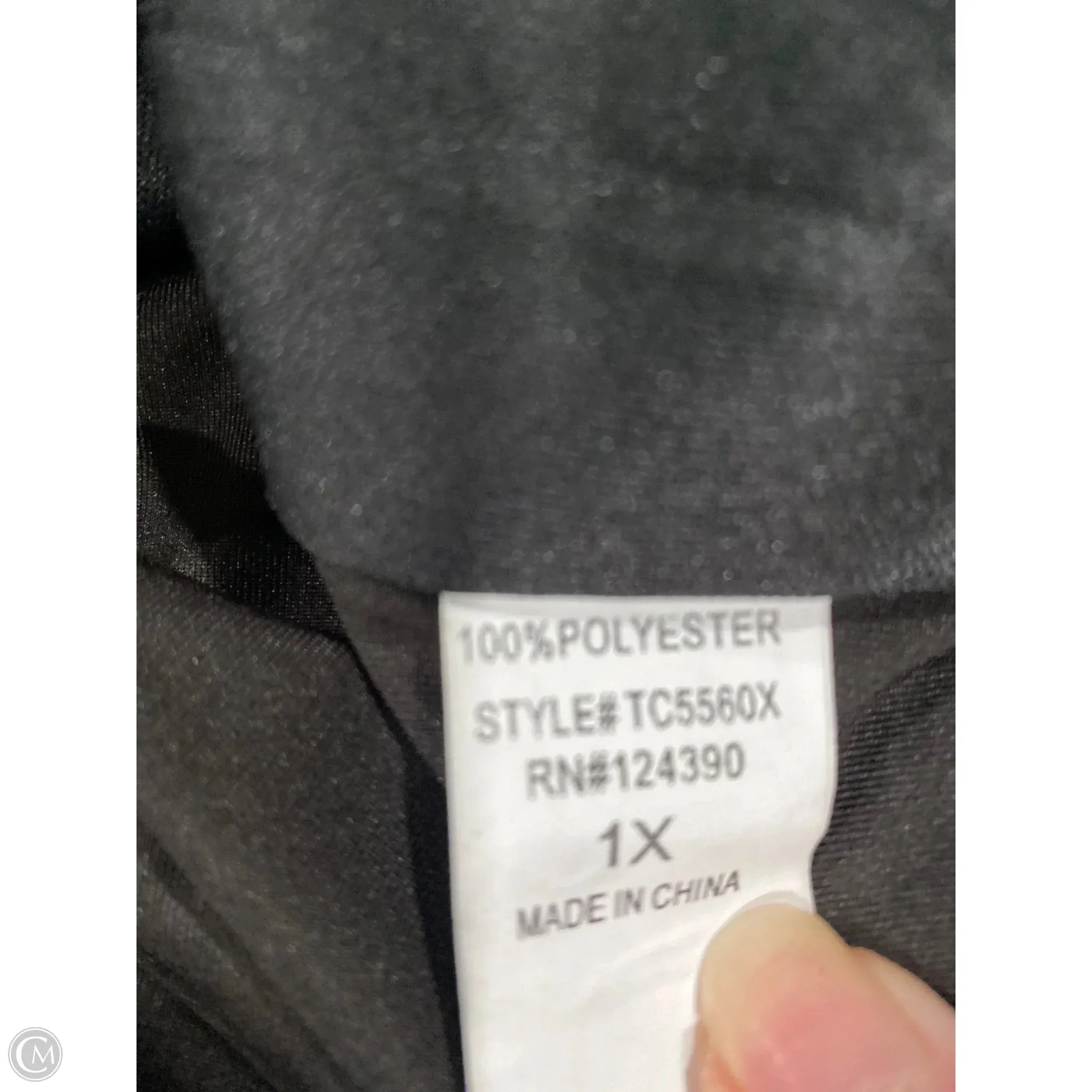 Top Short Sleeve By Clothes Mentor In Black, Size: 1x